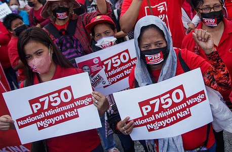 International Labor Day is celebrated in the Philippines through protests, Bukluran ng Manggagawang Pilipino, (BMP) labor group is calling P750.00 for the national wage.