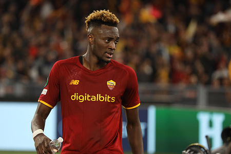 With a goal of Tammy Abraham in first half, Rome beat Leicester 1-0 and take the pass for the final of Europe Conference League versus Feyenoord the 25th of May in Tirana.In this picture Tammy Abraham