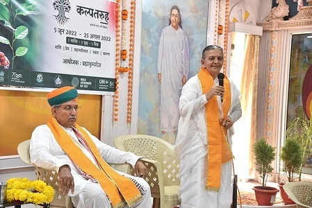 Minister of State for Parliamentary Affairs & Culture Arjun Ram Meghwal participated in Kalptaruh the free distribution of plants and tree plantation program organized by Brahma Kumaris as a part of Ajadi ka Amrit Mahotsav they will plant trees every day and will continue for 75 days and will end on 25 August at Brahma Kumaris ashram in Bikaner.