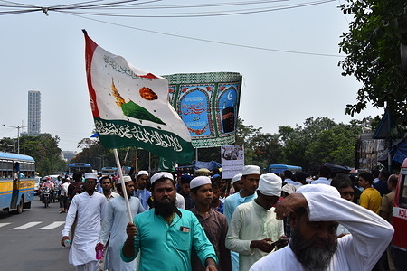 The activists of Muslim community demonstrate against Nupur Sharma and Naveen Jindal, who had allegedly made controversial remarks against Prophet Mohammed. Activists demanding action against suspended BJP functionaries for exemplary punishment of them.