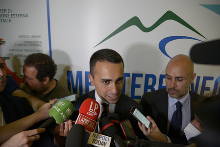 Luigi Di Maio, Italian politician serving as Minister of Foreign Affairs since 5 September 2019 at Mediterraneo Wine & Food and Travel in Castel dell’Ovo.