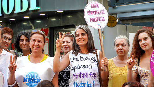 Turkey's withdrawal from the Istanbul Convention was unanimously approved by the 10th Chamber of the Council of State on July 19. Izmir Women's Assembly of Confederation of Public Workers' Unions was protested the decision with banners and slogans.