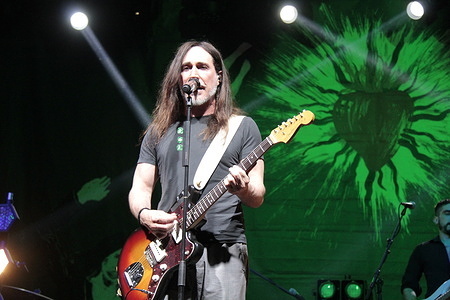 The Italian singer-songwriter, multi-instrumentalist, record producer and television personality, founder and frontman of the alternative rock group Afterhours, Manuel Agnelli performed in concert at the Parco della Musica in Padua.
