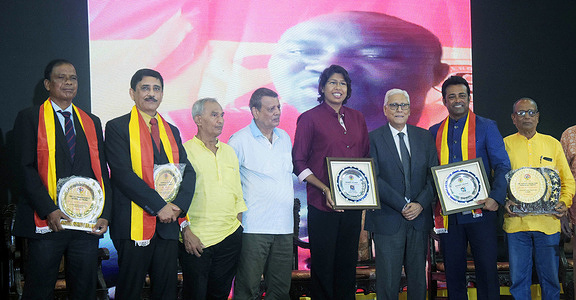 Different moments of the program with award ceremony of 103rd Foundation Day of East Bengal Club observed in Kolkata on 1st August,2022 on a glittering awards ceremony at Khudiram Anushilan Kendra.