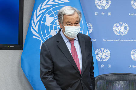Secretary-General Antonio Guterres conducts a press briefing on the launch of the 3rd brief by the GCRG on Food, Energy and Finance at UN Headquarters. Report by Global Crisis Response Group and Rebeca Grynspan who joined virtually from Geneva highlighted global insecurity on shortage of food, energy and finance after COVID-19 pandemic and exacerbated by war Russia is waging on Ukraine. Secretary-General and Ms. Grynspan urged all countries to conserve energy, invest more into renewable energy sources, tax excessive profits by oil and gas companies and distribute those funds to people in need. Secretary-General underlined that war in Ukraine continues to have a devastating impact on the people of that country and far beyond.