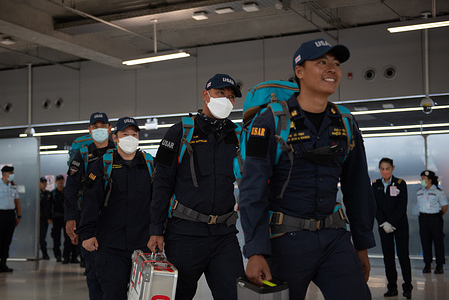 Urban Search and Rescue Thailand (USAR Thailand) team of 42 members comprising rescuers, medical personnel, K9 and facilitators, led by the Department of Disaster Prevention and Mitigation, arrived at Suvarnabhumi Airport, Samut Prakan Province on February 18, 2023. After Complete Mission providing humanitarian assistance from the disaster in Turkey.