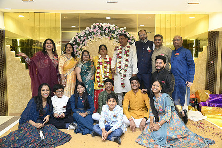 Vikas Goyal founder and managing director of ALT Digital Technologies Pvt. Ltd. enjoys with family at sister's 25 wedding anniversary grand celebration in Bikaner on wenesdayDINESH GUPTA BIKANER-09414253300