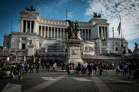 ROME, ITALY - APRIL 23: Rome's capital is also flooded with tourists for the 25 April and 1 May long weekends on April 23, 2023 in Rome, Italy.