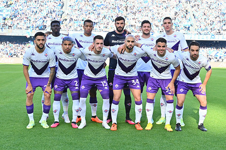 the formation of Fiorentina during the Serie A match between SSC Napoli vs ACF Fiorentina at Diego Armando Maradona Stadium May 07 ,2023 in Napols, italy