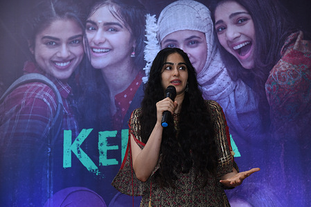 Bollywood actress Adah Sharma attends a press conference of their film 'The Kerala Story', after Supreme Court lifted the ban on screening of the film imposed by the government of India's West Bengal state.