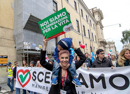 National pro-life demonstration 'Let's choose life', called by more than 120 organizations and associations from all over Italy.
