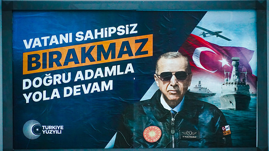 Election campaign billboards for the May 28 second-round vote, Presidential Election.