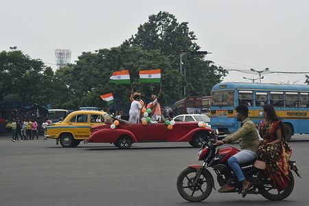 People are celebrating India's Independence Day in Kolkata.