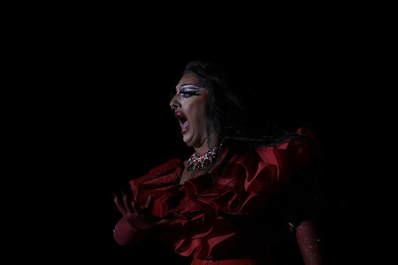 The Spanish drag queen and multidisciplinary artist, Jota Carajota, artistic name of Juan Jose Torres (Jerez de la Frontera, 2002), known for competing in the second season of Drag Race Spain in the Conde Duque Cultural Center. Several artists from the drag scene participated in the show 'Sequins and castanets. A transvestite tribute to the divas of Spanish folklore', in which the artists take a journey through reinterpretations of the most iconic songs of great folkloric women, taking advantage of the 100th anniversary of the birth of the most important folkloric in the country, Lola Flores. The performance addresses an artistic form with centuries of history, particularly inserted in Spanish LGTBI+ popular culture since the 1970s, and which is now undergoing a renewal and a new wave of popularity, with new generations of drag creators who are arriving very strongly.