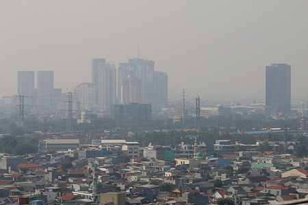 Bad air pollution covers the Cengkareng area, West Jakarta, Special Capital Region of Jakarta, Indonesia. The air quality monitoring site, IQAir, states that air quality in Jakarta is again in the red zone category, aka unhealthy. In fact, today Jakarta occupies the number five position with the highest air pollution in the world. However, this level of pollution is not fixed and can change at any time.