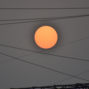 A sunspot seen at this afternoon from Kolkata.