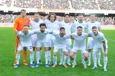 the formation of Lazio during the Serie A match between US Salernitana 1919 vs SS Lazio at Arechi Stadium on November 25, 2023 in Salerno, italy