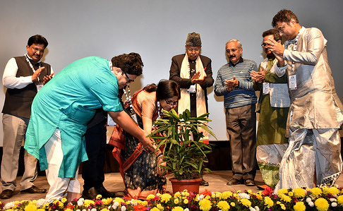 Rupa Ganguly the Indian actress inaugurating the 5th Indo Bangla movie festival at Siri fort auditorium in new Delhi.