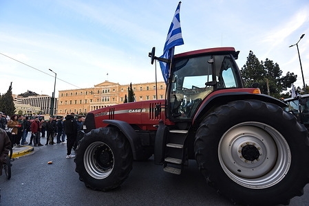 Farmers from around all country,bringing mostly their tractos came today in the Greek Capital in order to protest to the greek goverment and demand tax-free agricultural oil, cheap agricultural electricity, the suppression of 'Greekization', the subsidy for the purchase of fertilizers, animal feed and agricultural supplies, as well as the revision of the Common Agricultural Policy.