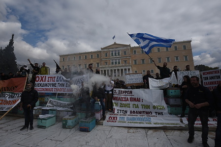 Beekeepers from all over Greece flooded the Syntagma square, in the centre of Athens and outside the Greek Parliament, claiming the vindication of their sector's demands.