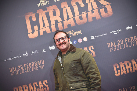 The actor Fabio Balsamo during the photocall of the movie Caracas at The Space Cinema in Napoli