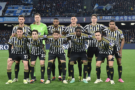 the formation of Juventus during the Serie A match between SSC Napoli vs Juventus FC at Diego Armando Maradona on March 3, 2024 in Naples, italy