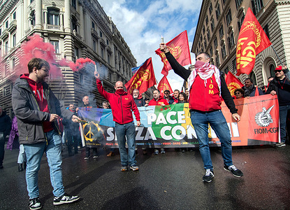 Demonstration in Rome to demand a ceasefire in Gaza, peace and justice in the Middle East and to defend the freedom to demonstrate