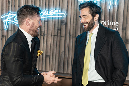 Conor McGregor and Jake Gyllenhaal attend premiere of 'Road House' by Amazon MGM Studios at Jazz at Lincoln Center in New York