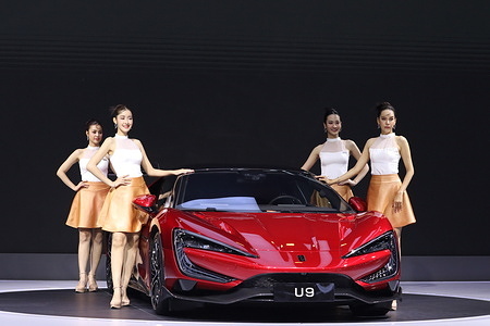 BYD U9 on display at The Bangkok International Motor Show 2024 at Impact Muang Thong Thani, Bangkok.